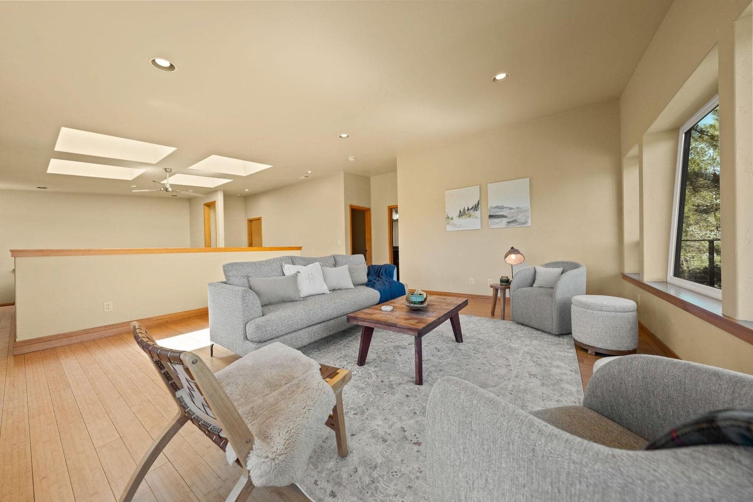 Upstairs living