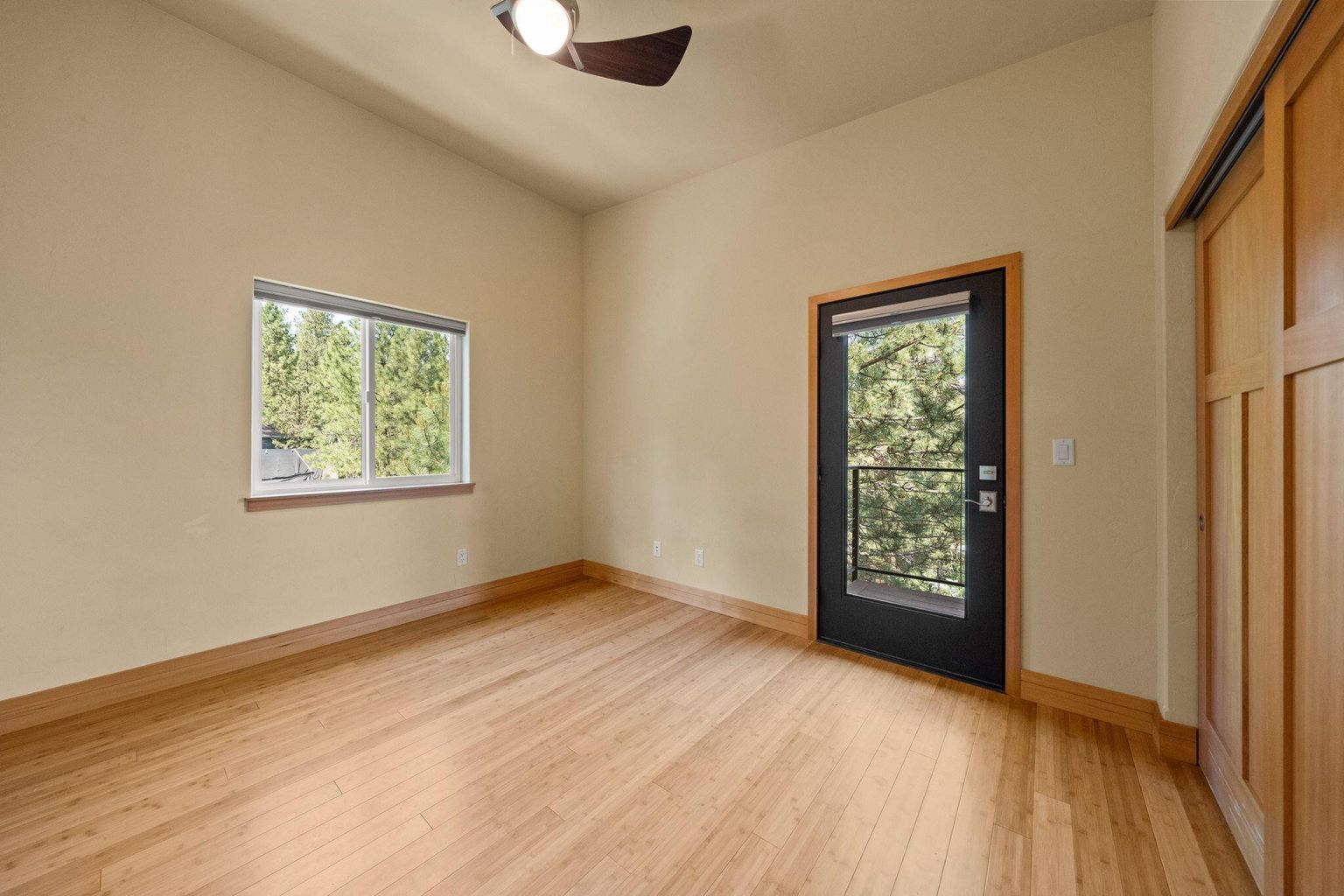 Bedroom 2, with door to upper deck