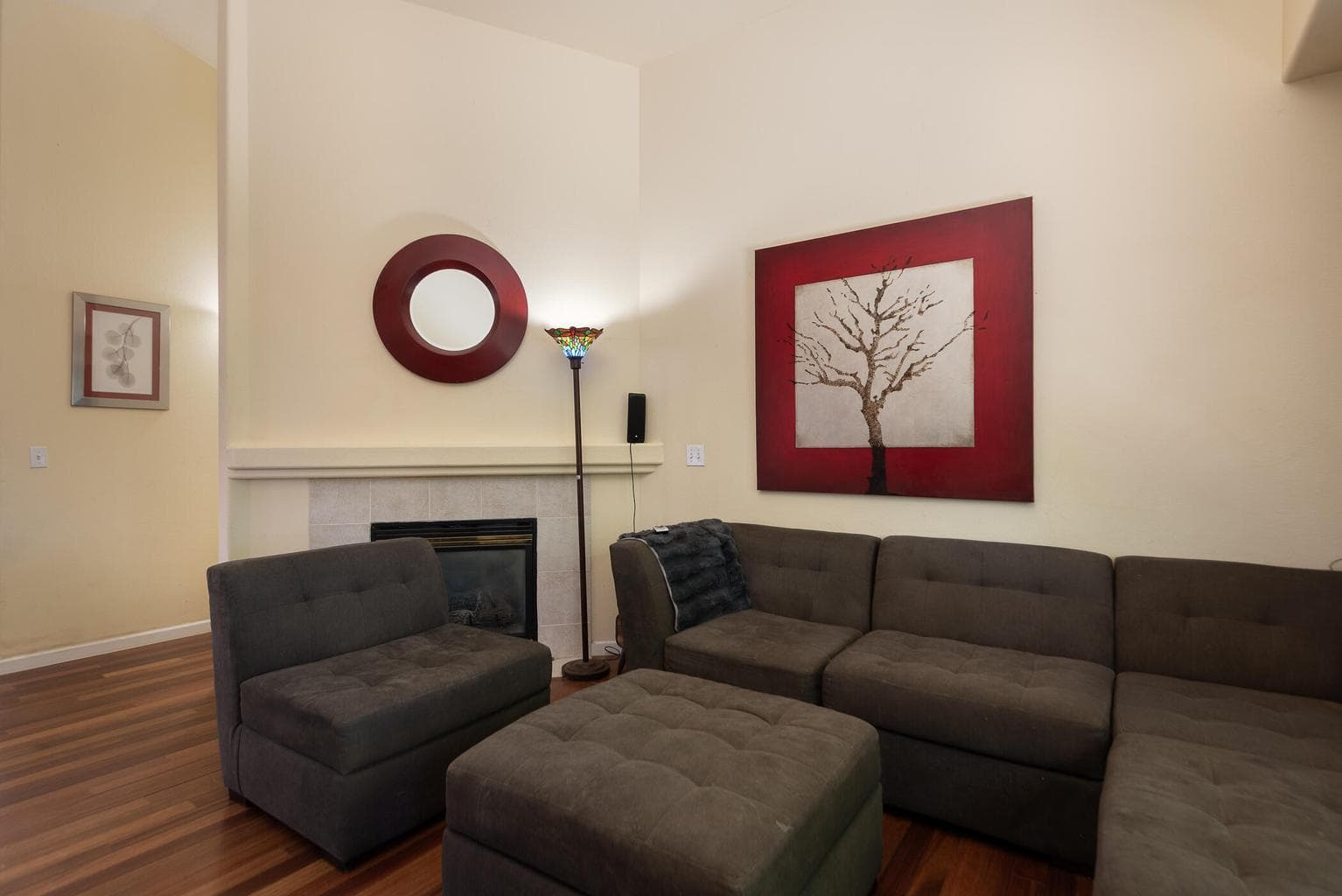 Vaulted ceilings make for an open, light feeling throughout.