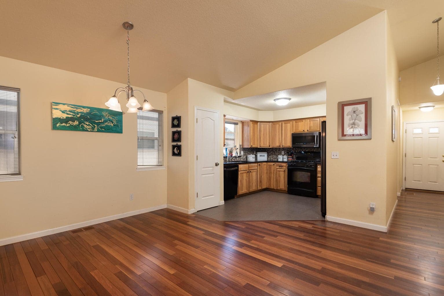 Plenty of space in this dining area for gathering.