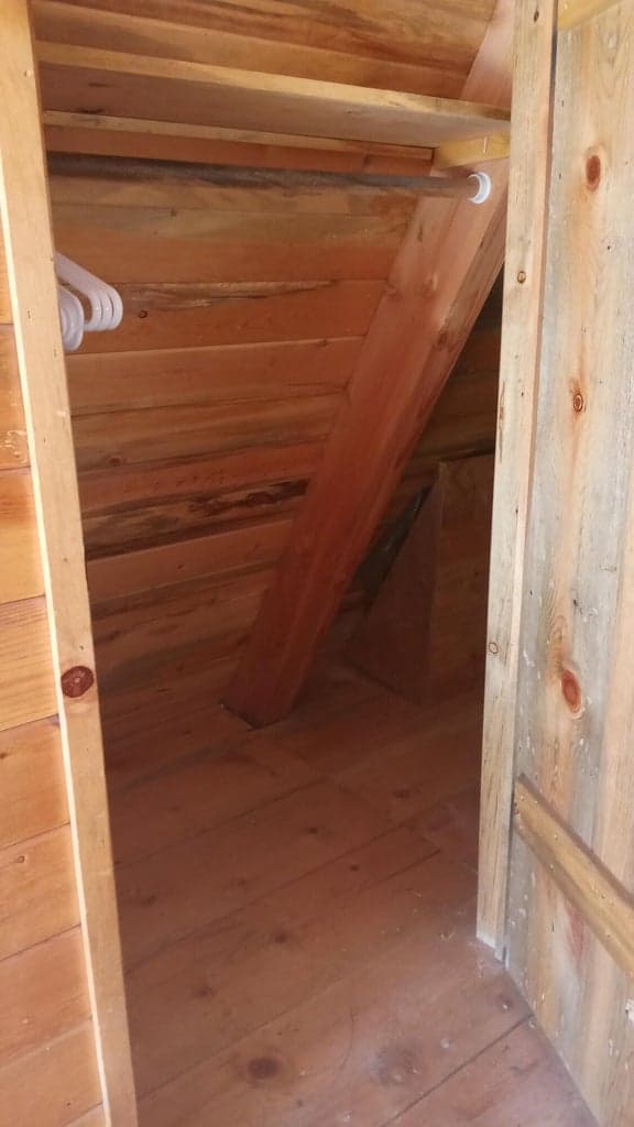 one of 2 upstairs closets