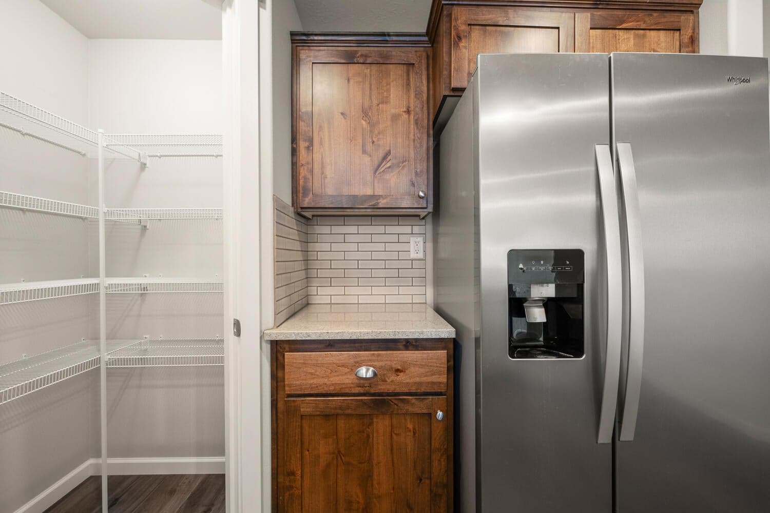 pantry in kitchen, coffee bar