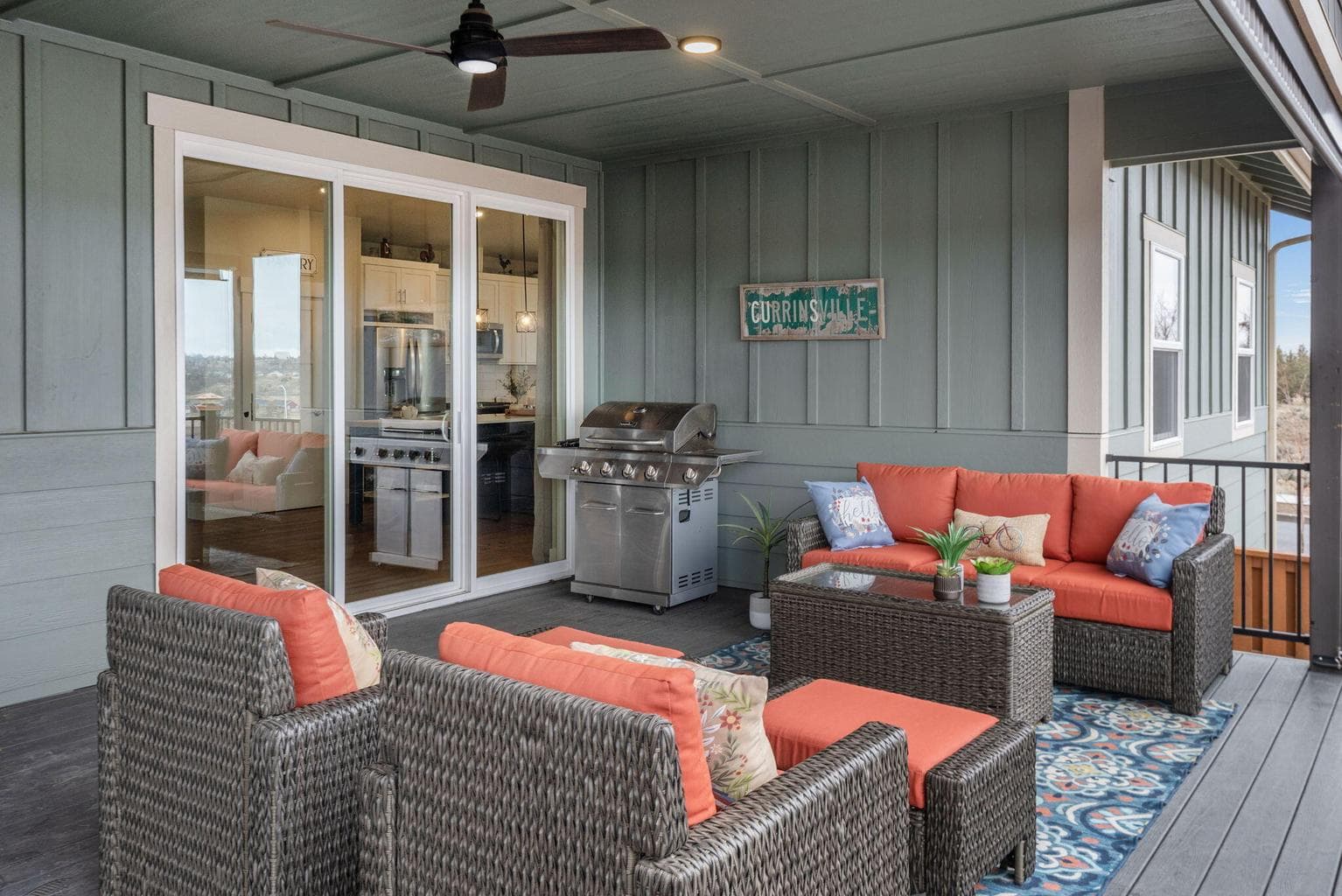 Huge covered deck to enjoy the mountain views
