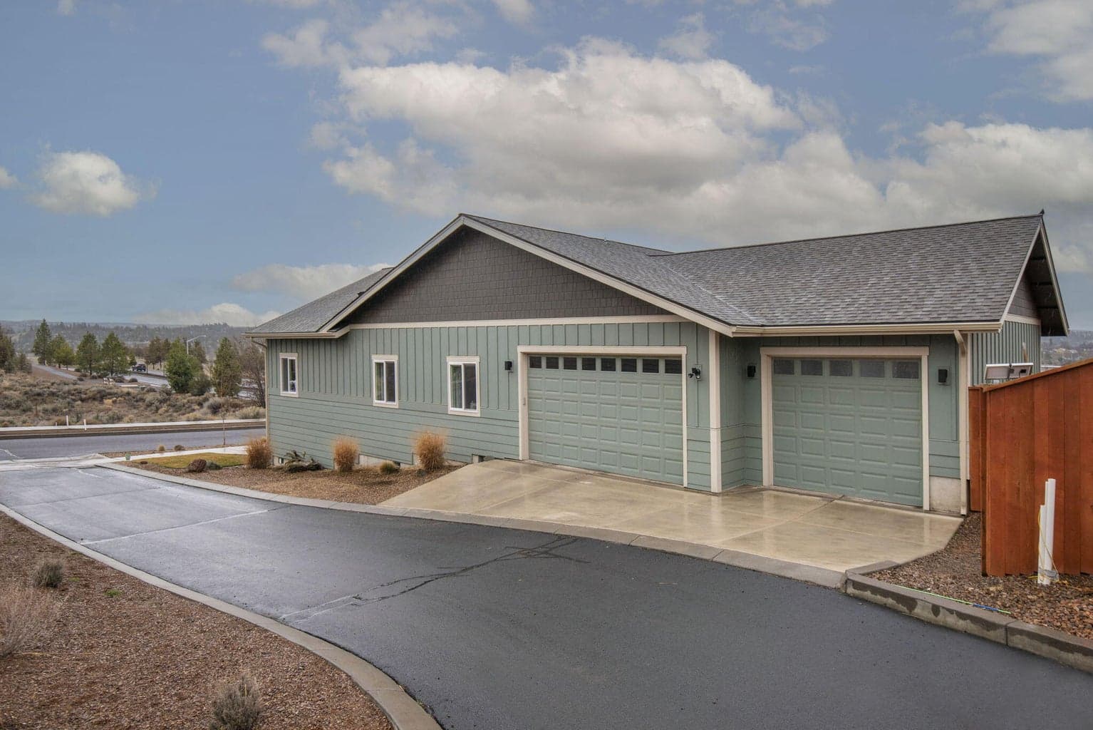 3 car garage and RV parking