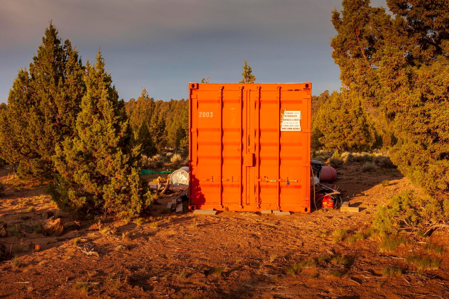 8'-0"W x 9'-0"H x 20'-0"L commercial container included in sale.