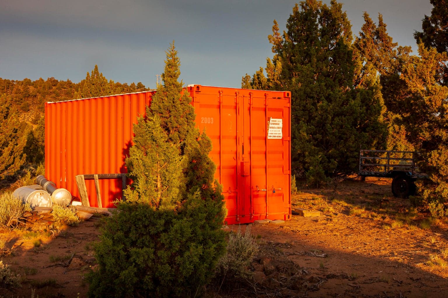 8'-0"W x 9'-0"H x 20'-0"L commercial container included in sale.