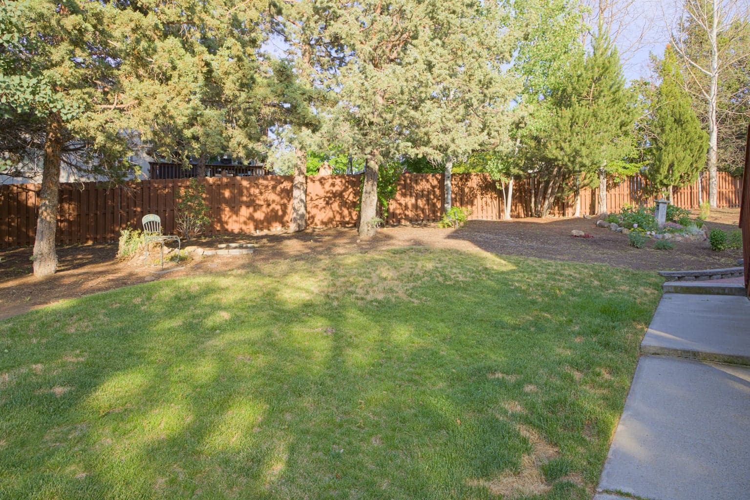 Rear lawn