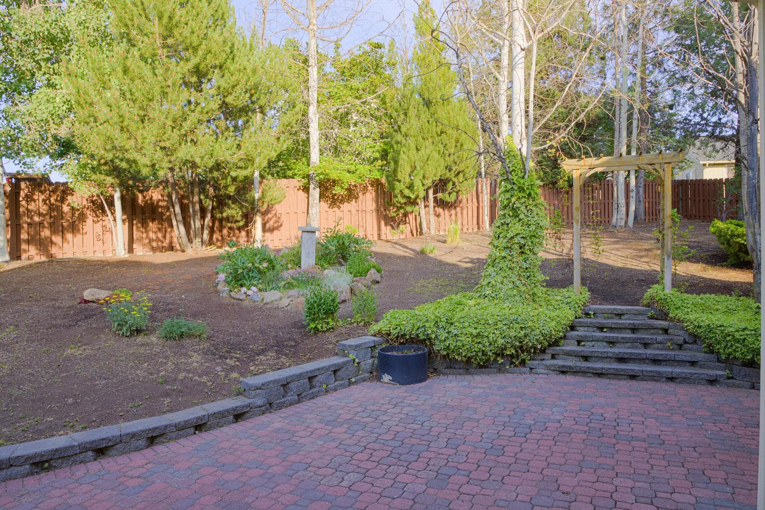 Paver patio back and around
