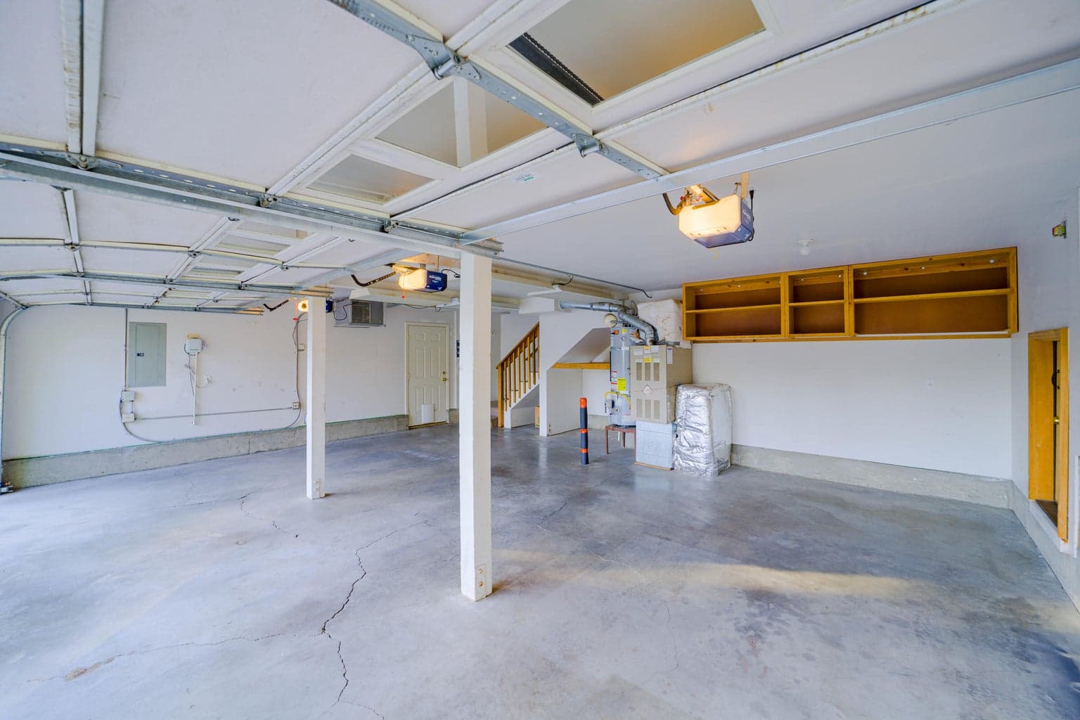 Inside front of garage