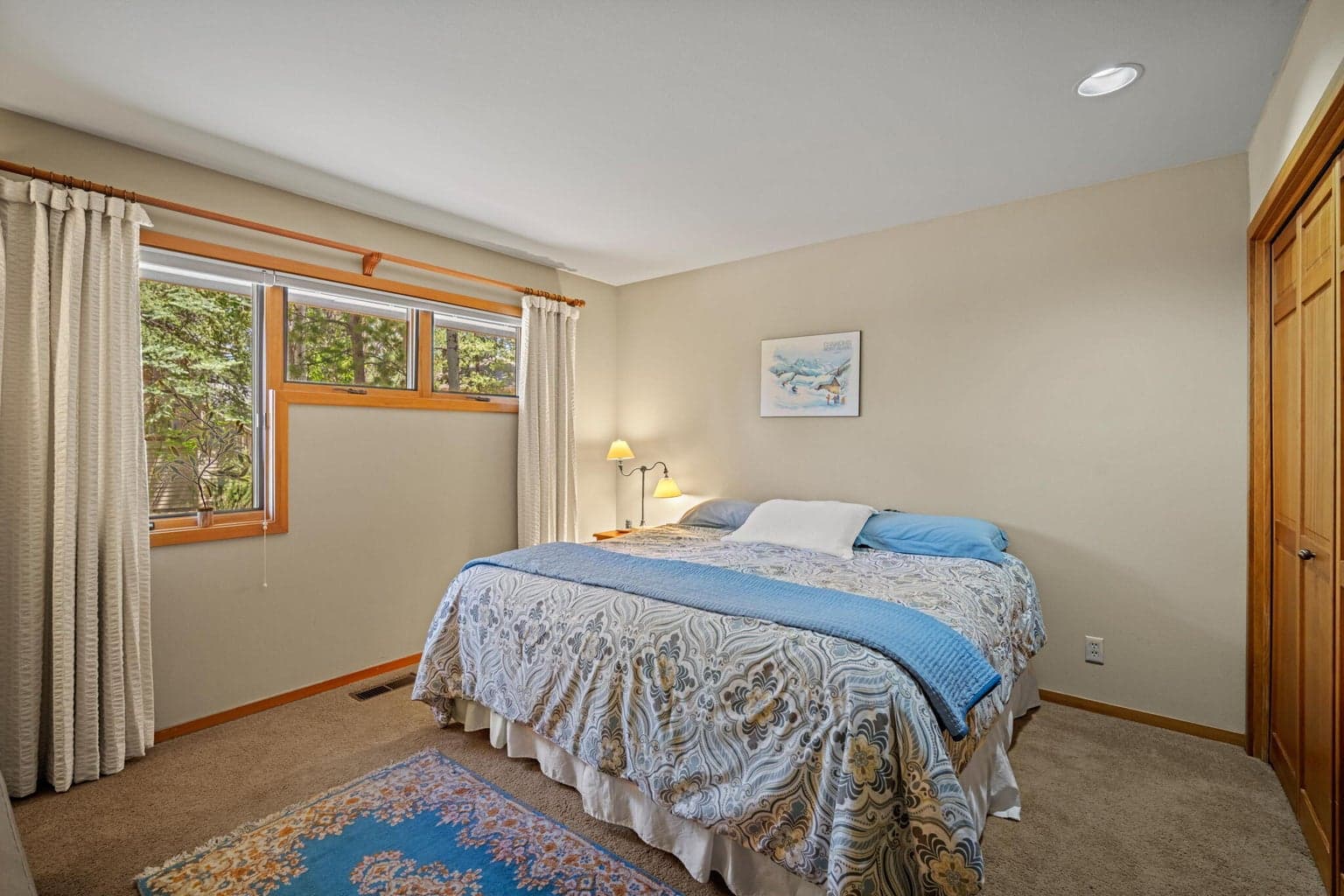 One of three bedrooms on the main level.