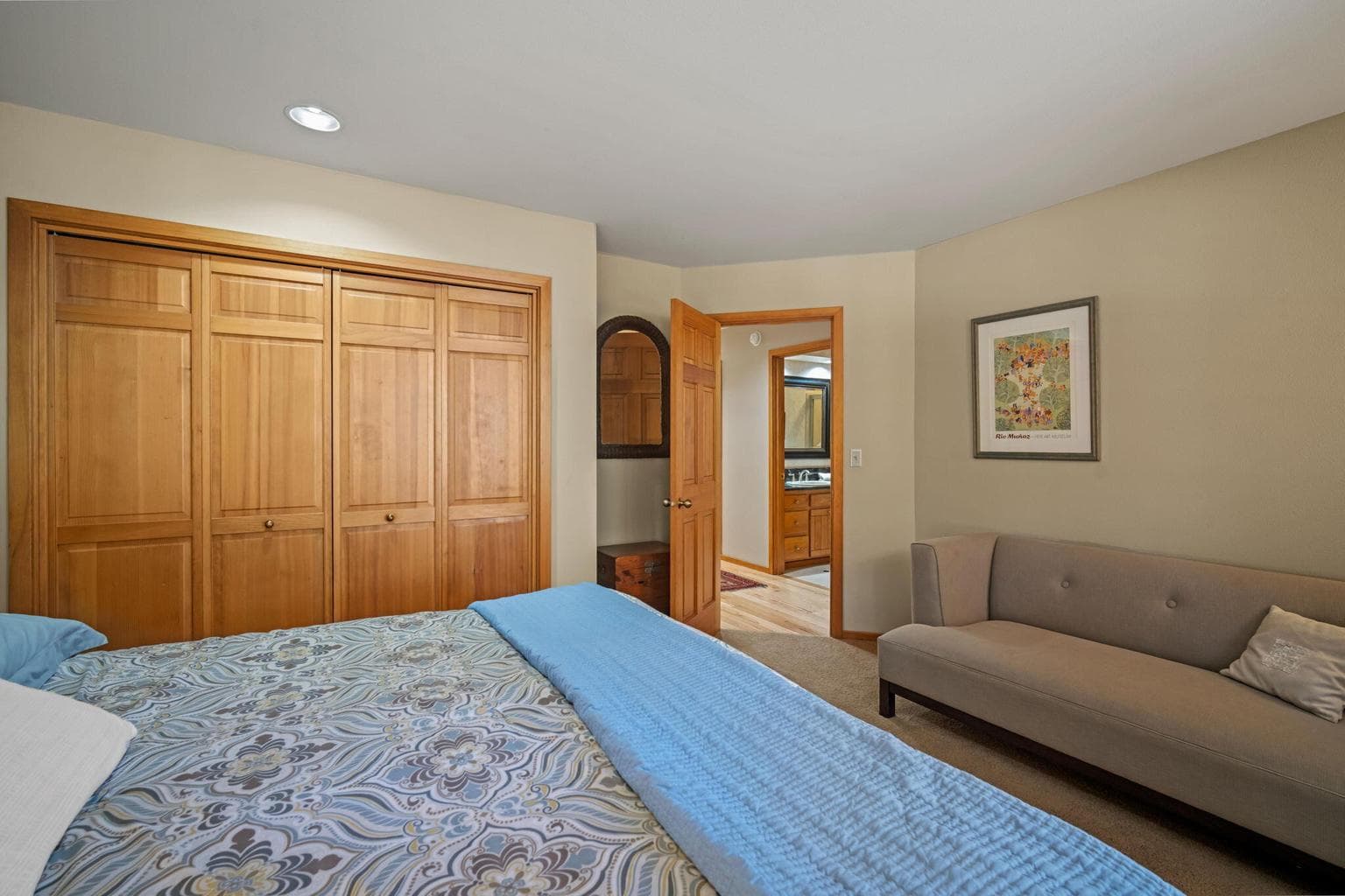 One of three bedrooms on the main level.
