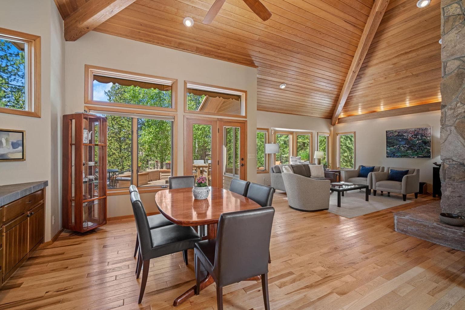 View of the great room, featuring a dining and living area.