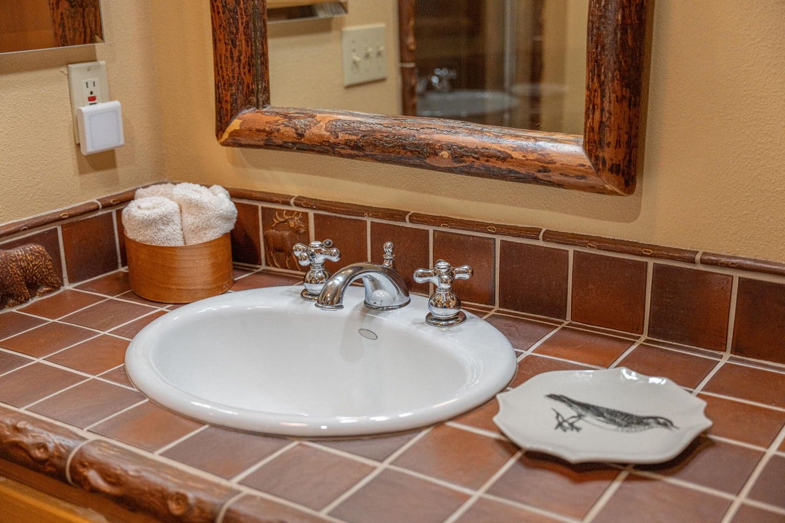 Full bathroom on the main level near the bonus, family room.
