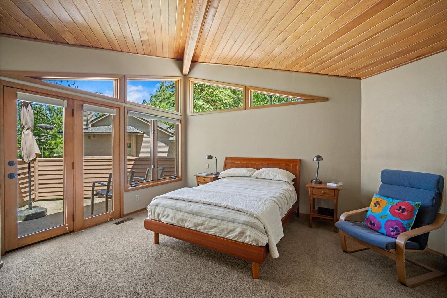 Primary suite with private sun deck.