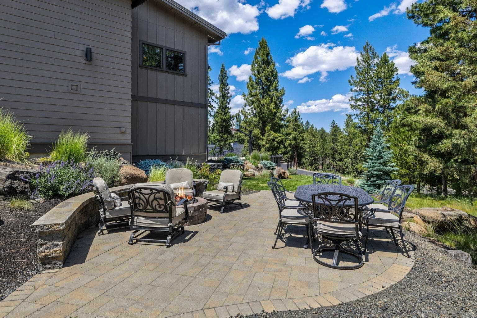 Charming back patio for al fresco dining and entertaining.