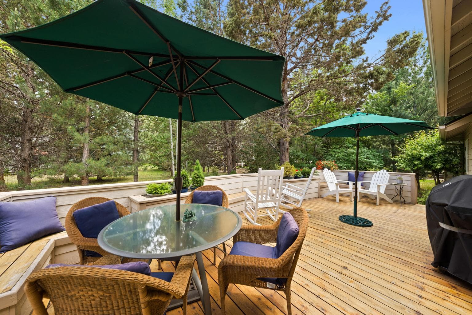 Enjoy brids and wildlife from your private back deck.