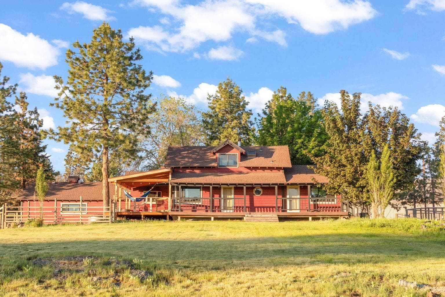 Remodeled 1940's Farmhouse w/ new covered deck and fenced turf yard w/ hot tub