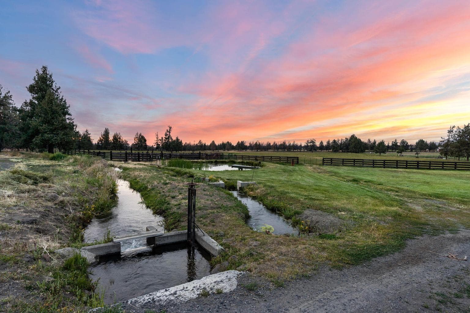 Canal runs through property