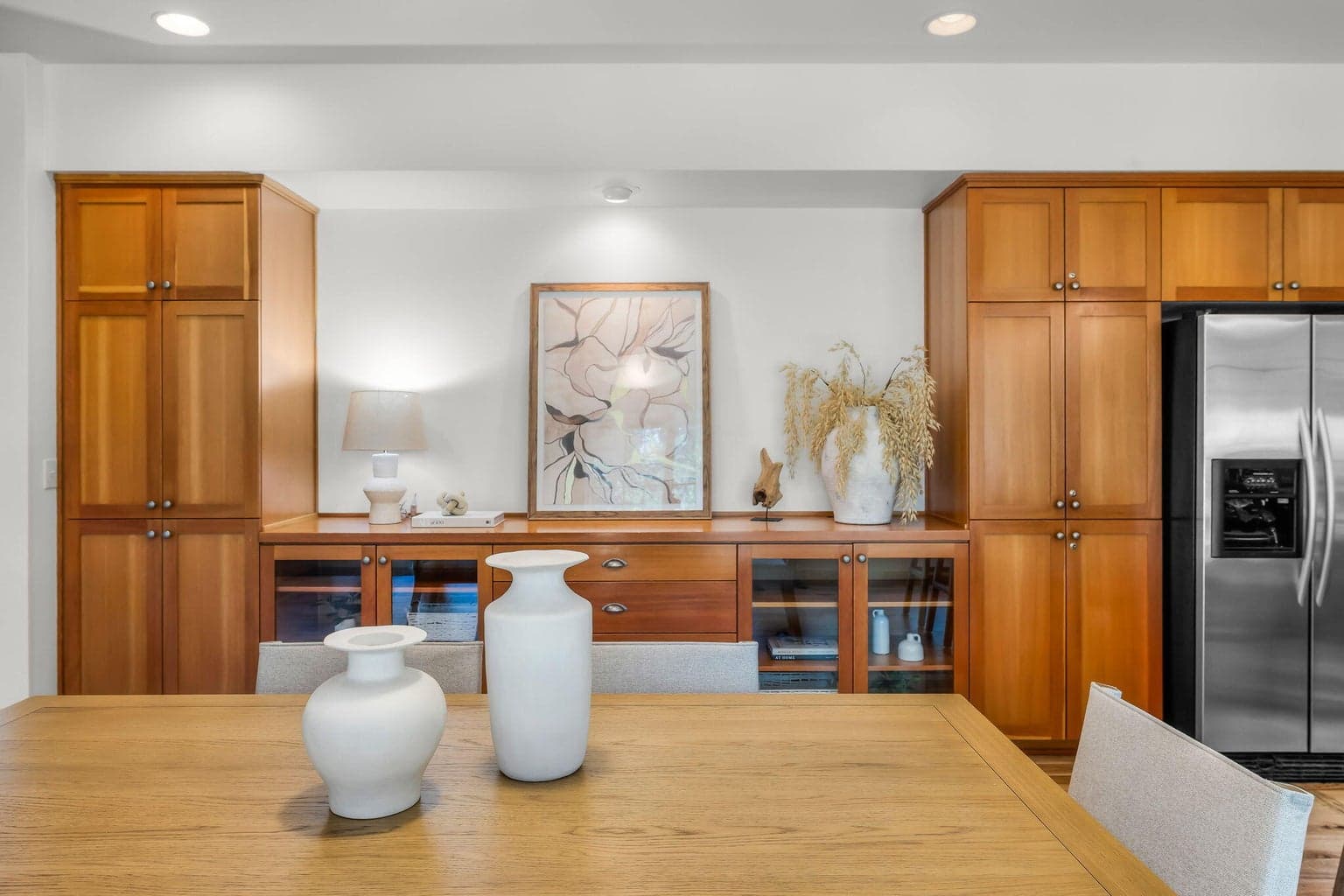 kitchen dining built-ins. Lots of storage!