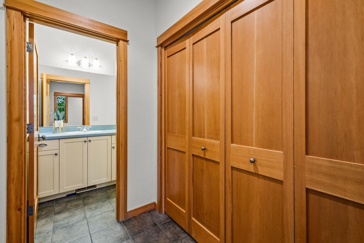 Powder bath main level. Large Laundry closet.