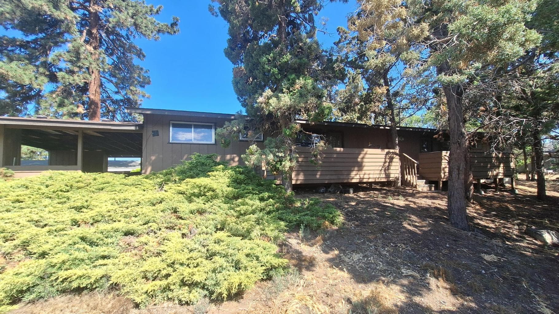 Back porches of NE Bend duplex