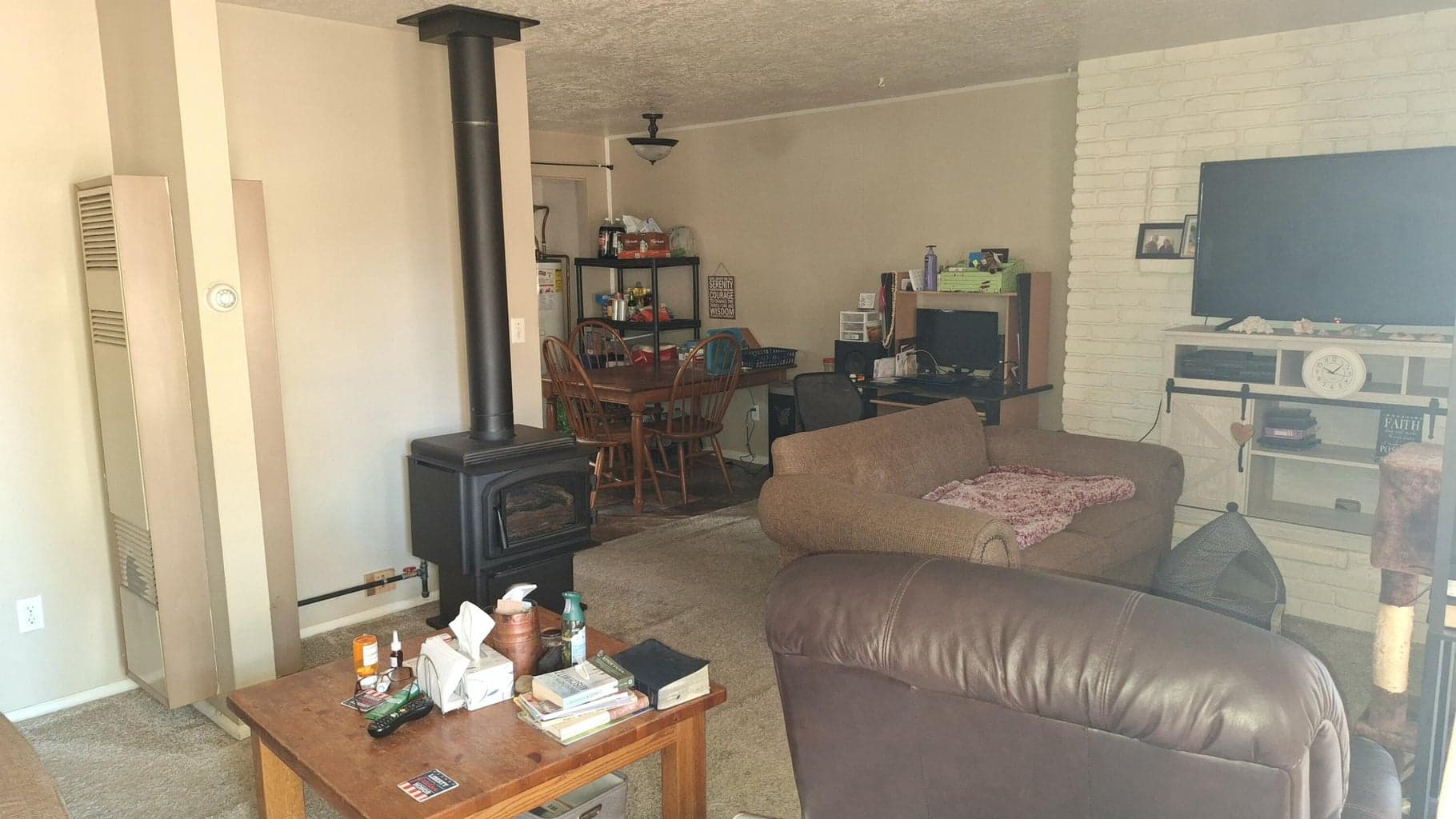 Unit 434 has been updated with a natural gas freestanding stove.