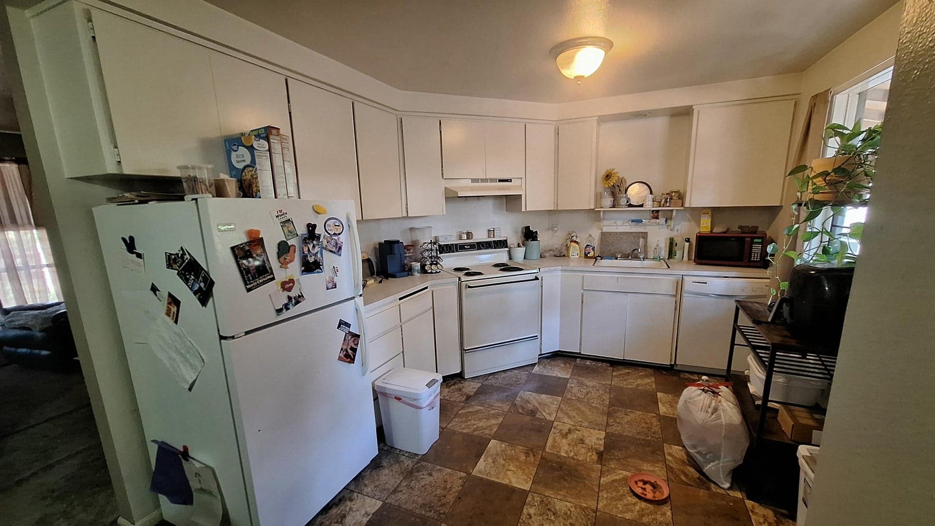Large kitchen with laundry hookups. Tenants each own their washer and dryer.