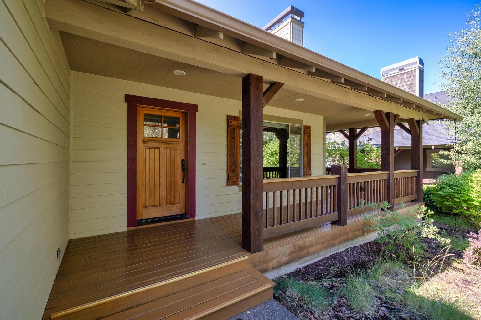 Front door with porch