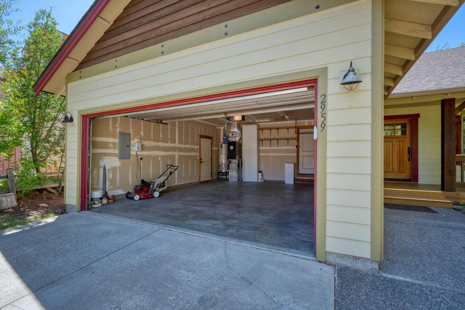 Double Car attached Garage with Additional Attic Storage