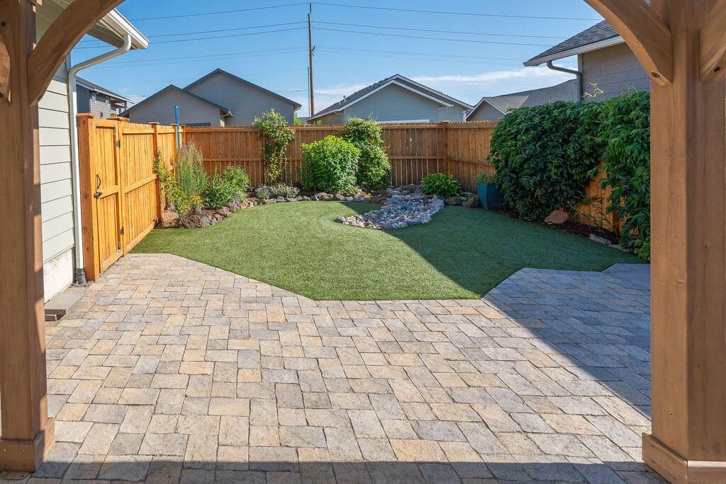 Fenced back yard
