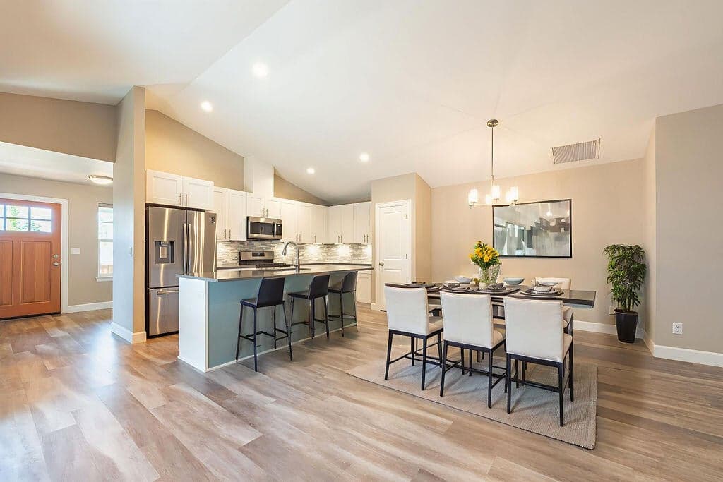 Virtual Staged - Dining Room and Kitchen