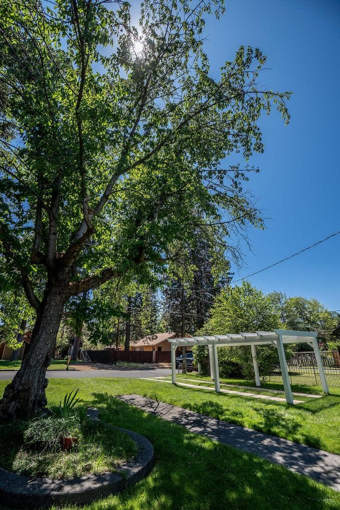 The front yard includes a charming and convenient pergola which can be used for parking or entertaining.