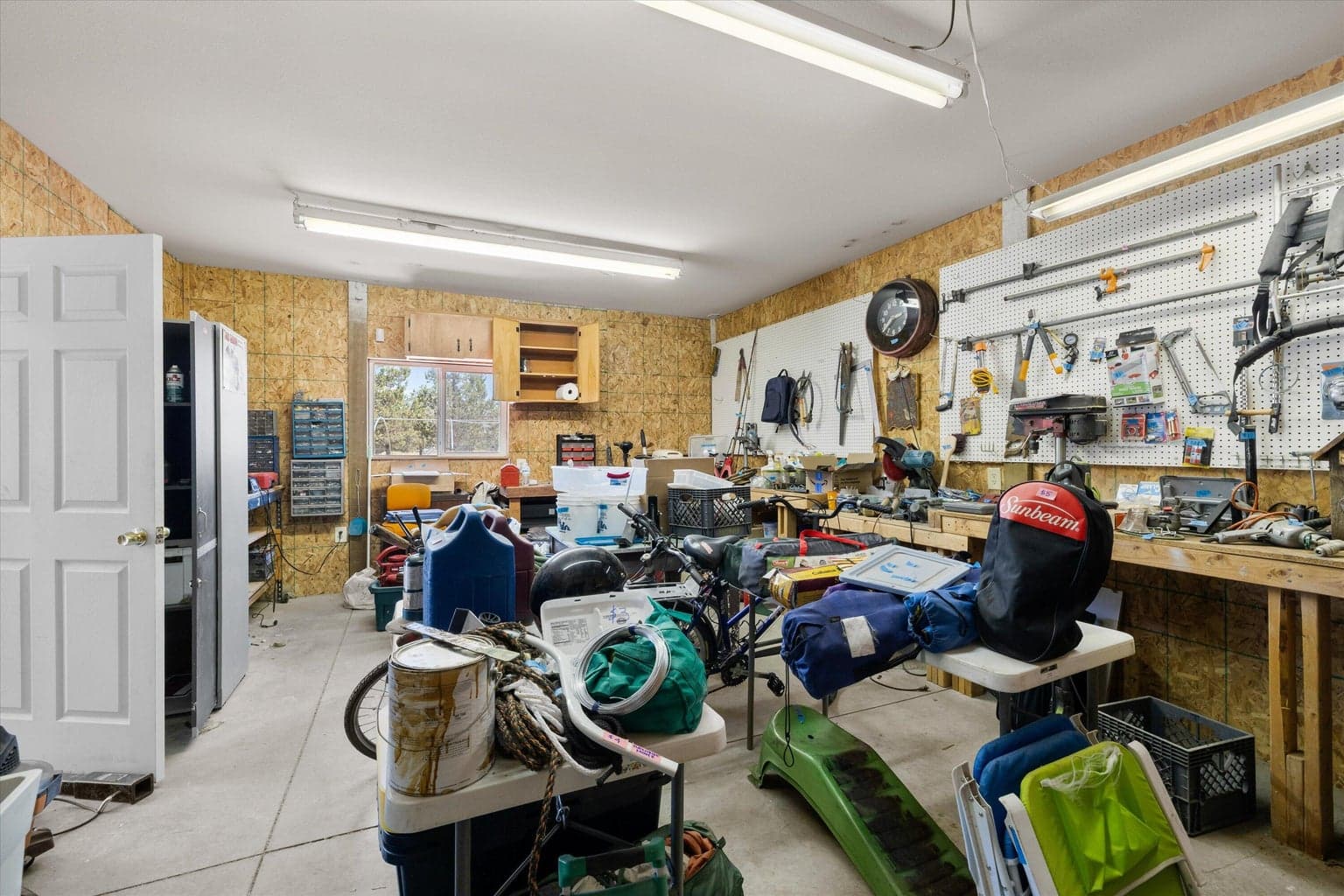 Large workshop in garage