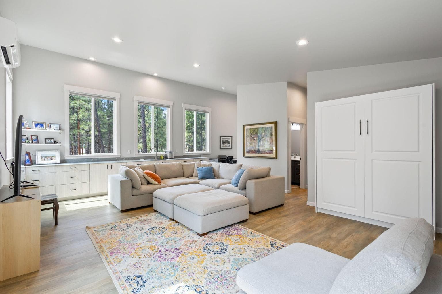 ADU great room, murphy bed