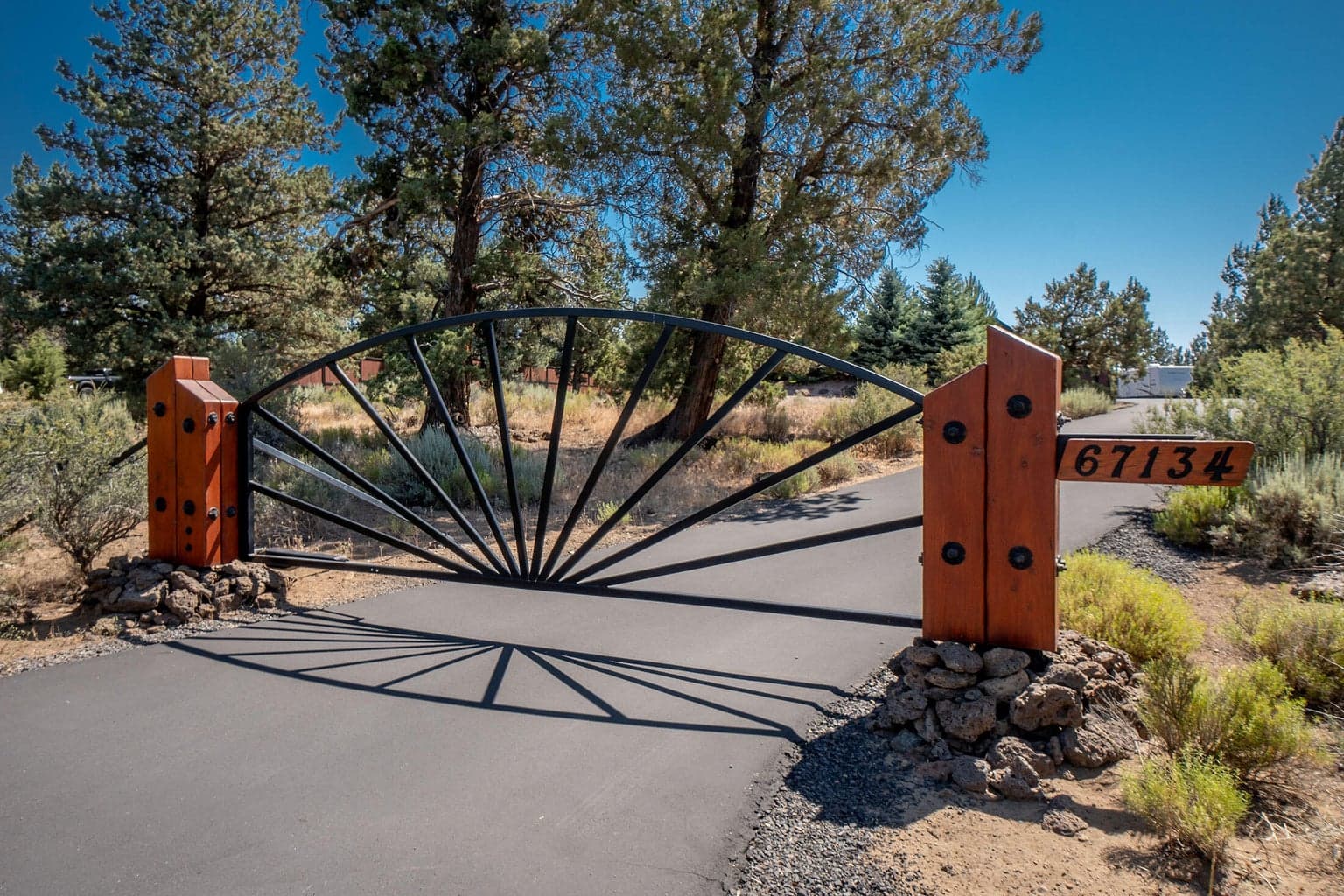 Private and gated entry on paved drive