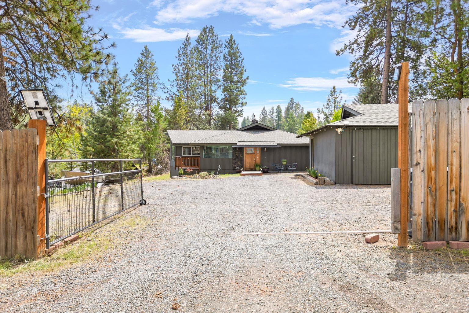 Fenced front yard, with RV parking