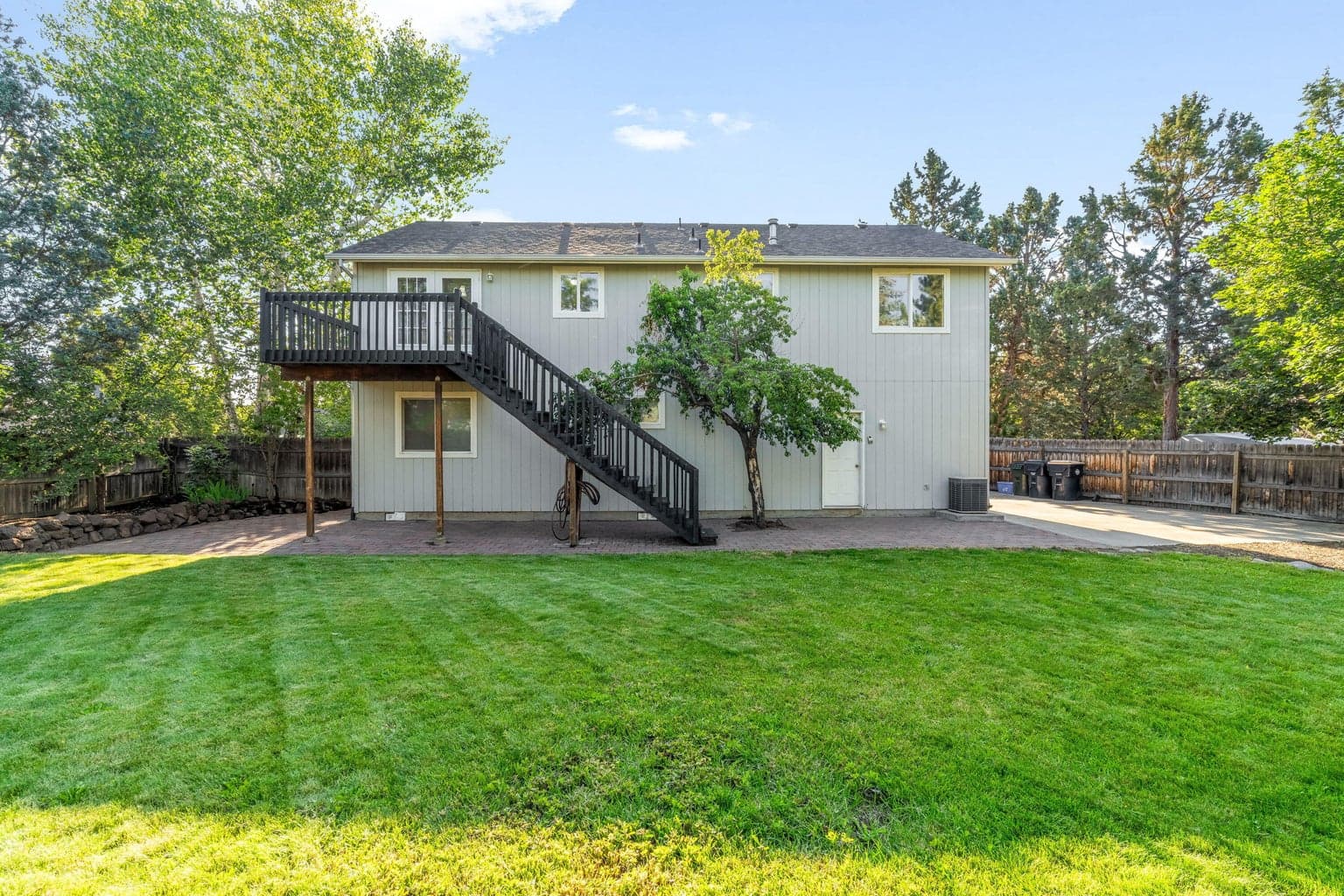 Backyard and back side of house.