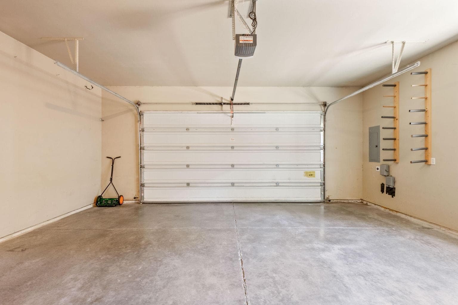2 car attached garage with alley access