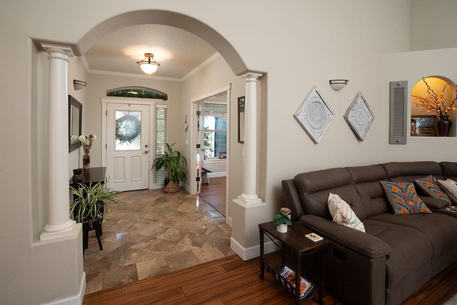 Marble entryway.