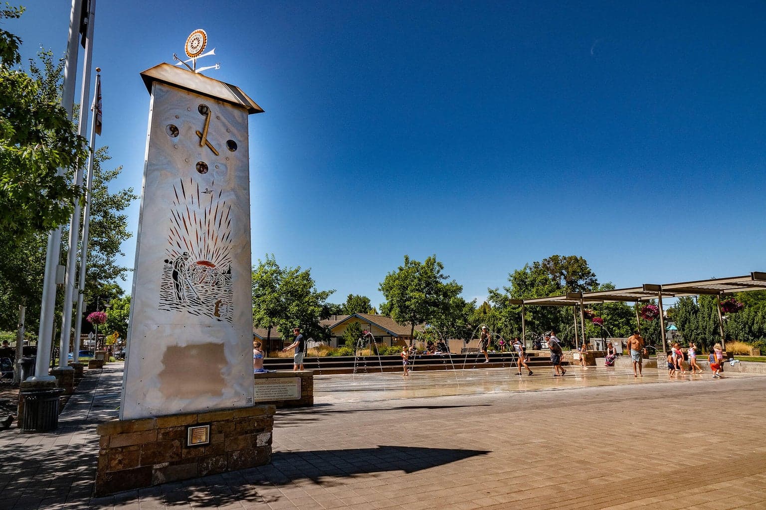More of the splash pad park.