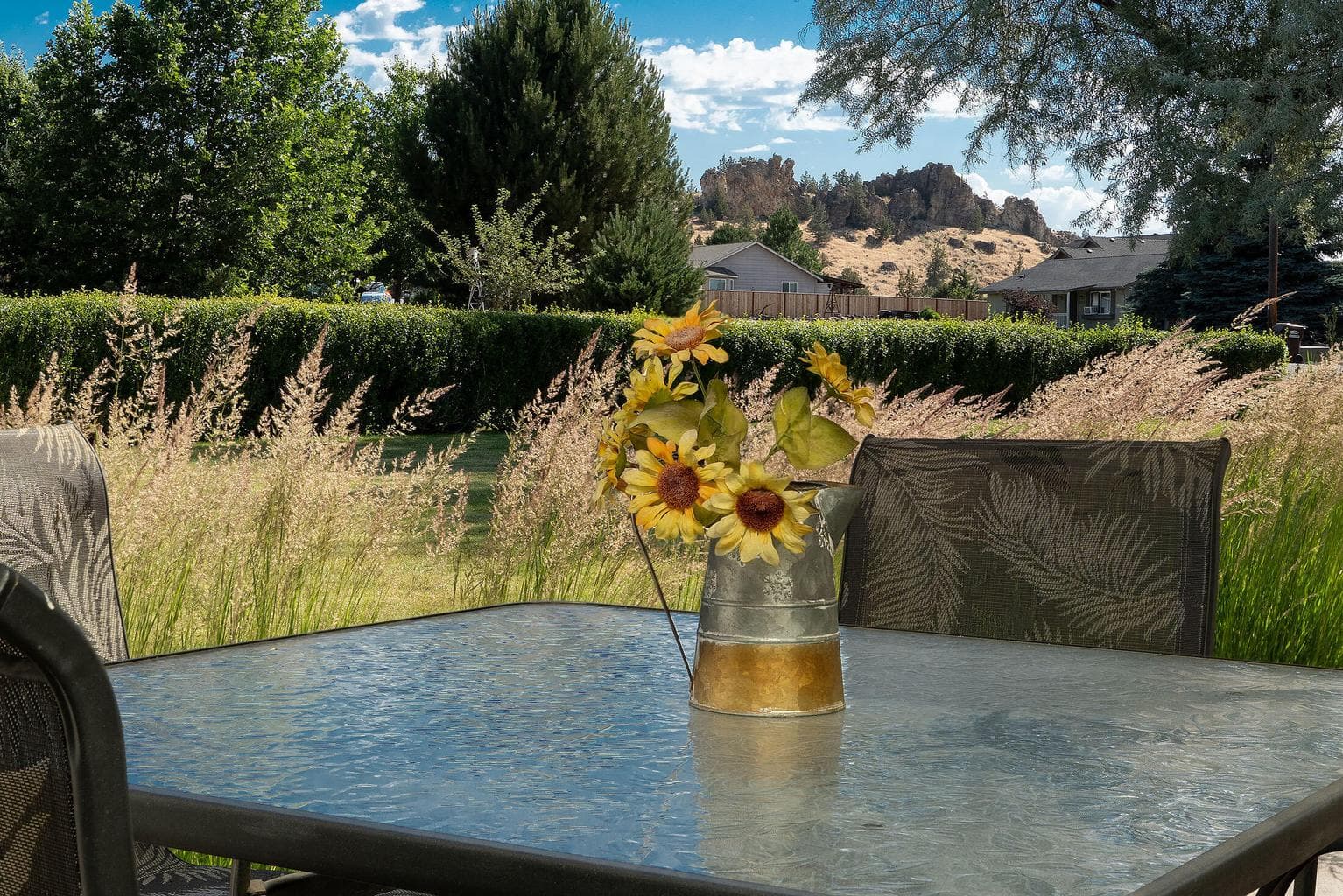 View of Barnes Butte from the front porch