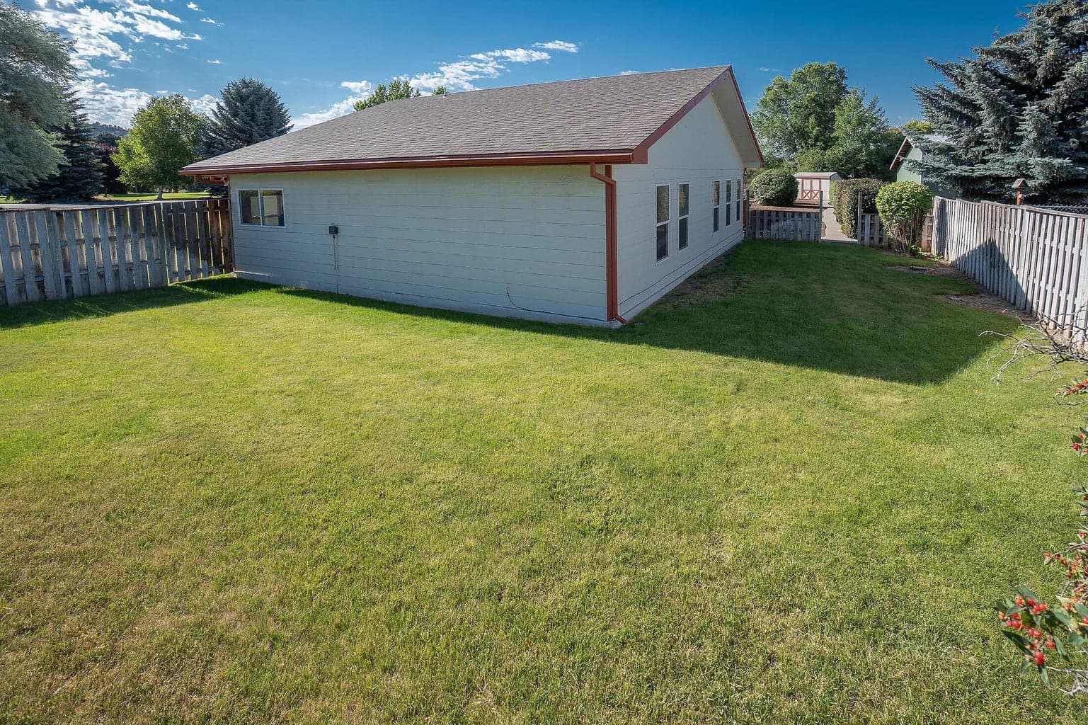 Northeast side yard.