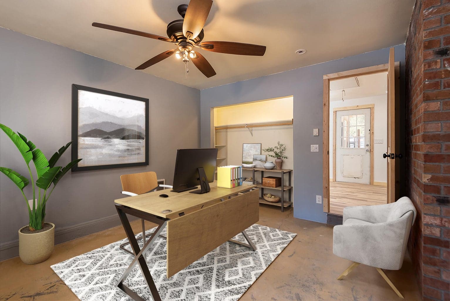 Virtually staged - bonus room