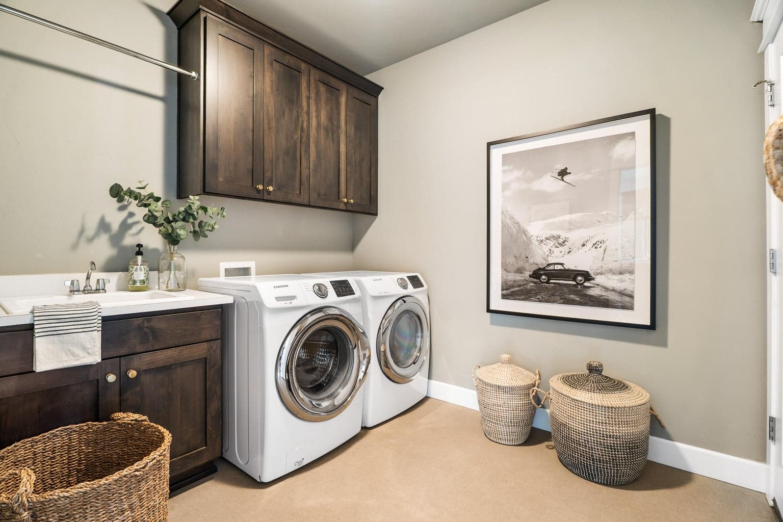 Laundry in utility room