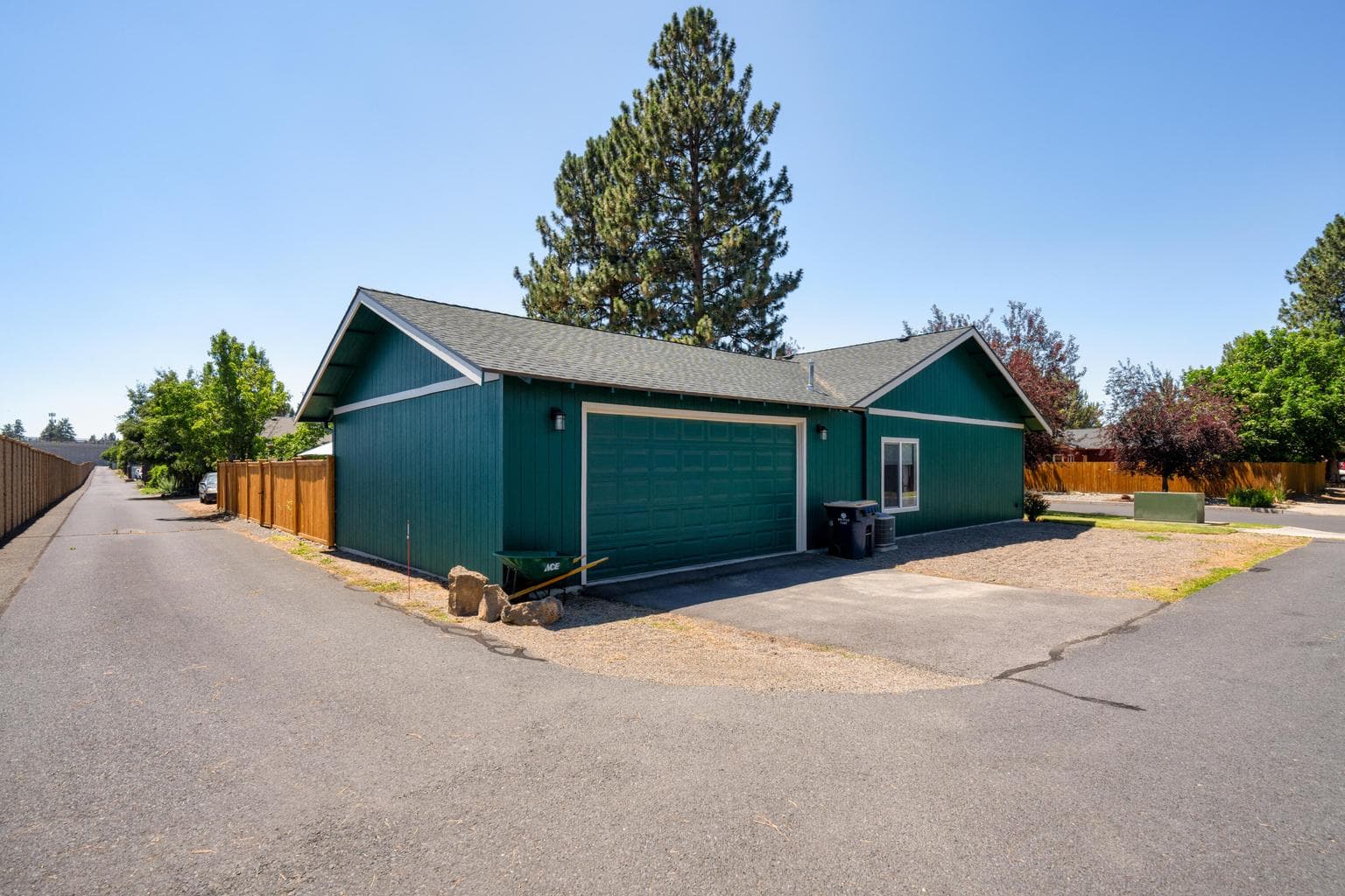 Side has alley access and room for small RV