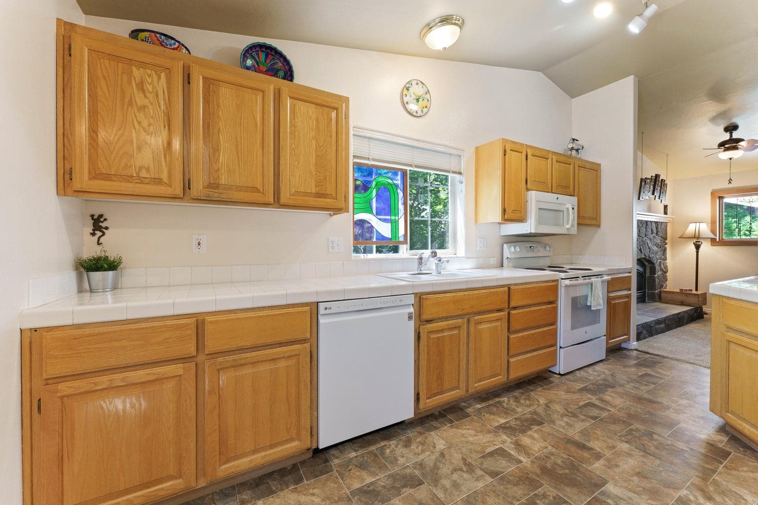 Bright and spacious kitchen with ample storage
