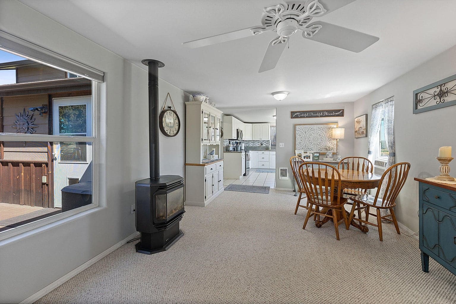 Dining Area and Wood Stove