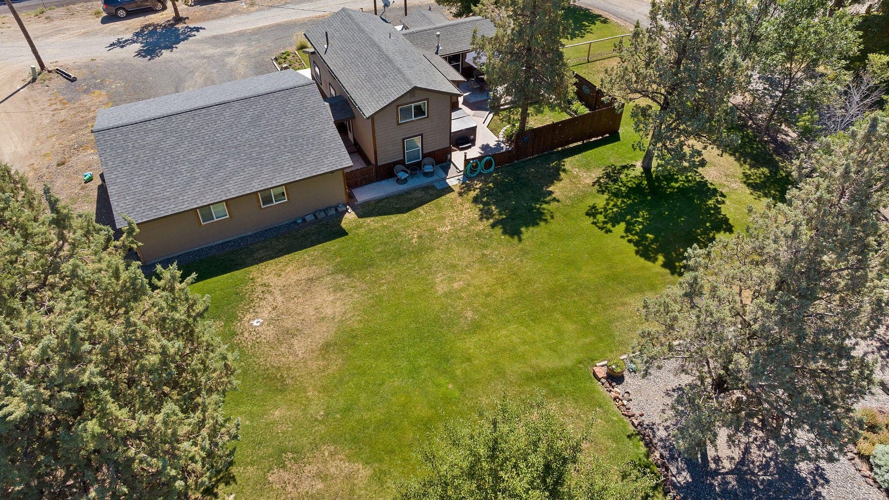 Aerial of yard