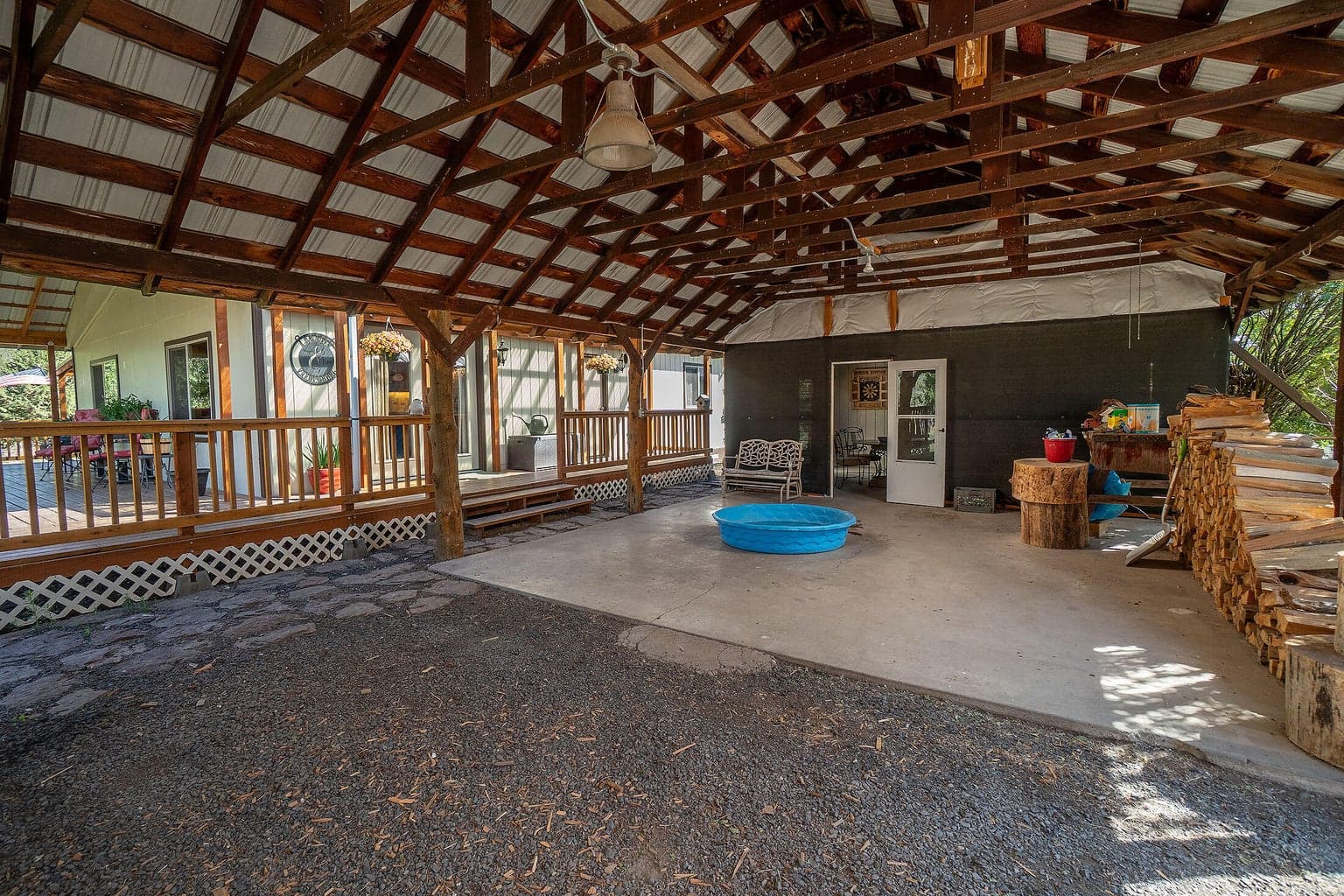 Huge covered carport