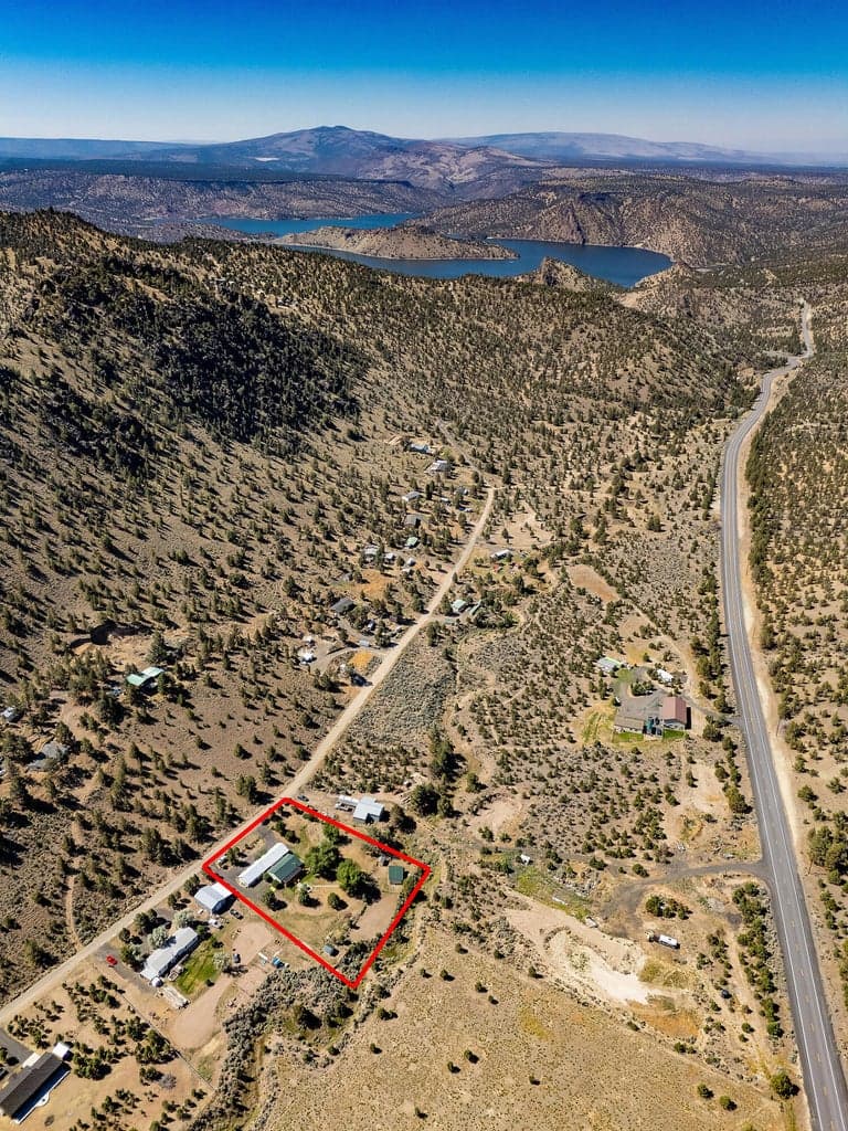 just under two miles to Prineville Reservoir